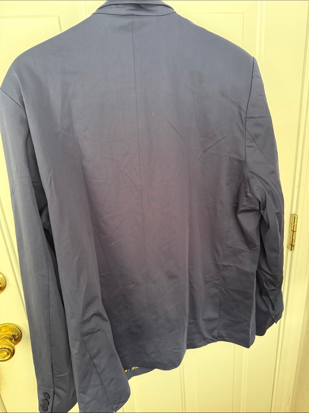 J. Palmer Navy Blazer Jacket with Michigan Hail to the Victors  Lining Details - Picture 8 of 8